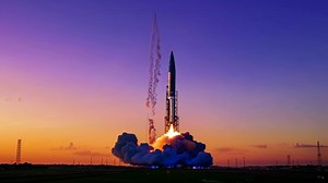 Download Rocket launch spaceship mission spacecraft take off engine fuel satellite orbit carrying astronauts moon exploration mars cargo safe ignition aerospace engineering progress advancement for free