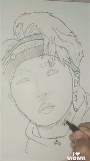 How to draw suga #bts #kpop #suga #agustd #art #drawing