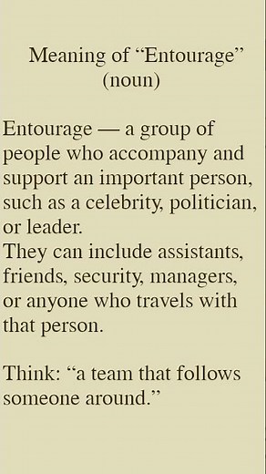 Meaning of “Entourage”