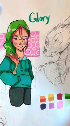 Drawing Glory from #WoF ☀️#wingsoffire #fanart #sketching #characterdesign