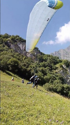 Paragliding tandem mountain launch | Skydive Videos #paragliding #takeoff