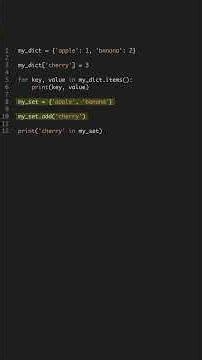 Python Dicts & Sets in 60s - Efficient Coding #shorts