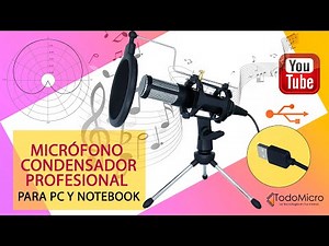 👉🎤Micrófono condensador profesional USB para notebook y pc. Conexión y configuración.