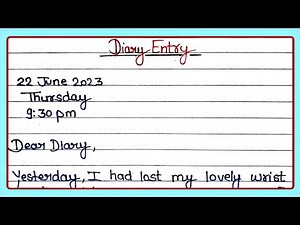 How To Write Diary Entry in English | Diary Entry Format | Writely Education