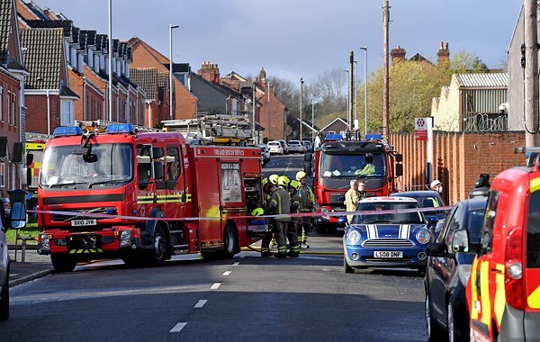 Eight fire engines used to tackle car garage blaze in Walsall - with man assessed by paramedics on scene