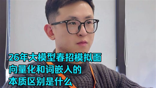 26年大模型春招模拟面：向量化和词嵌入的本质区别是什么？