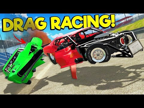 We Found the FASTEST UPGRADED Drag Racers & Destroyed Them in BeamNG Drive Mods!