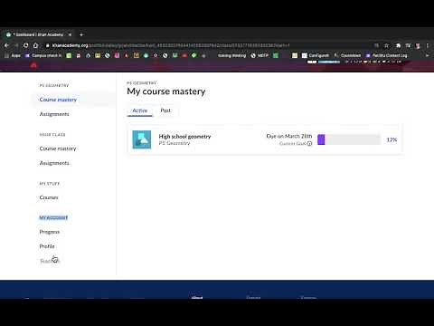Finding your assignments on Khan Academy