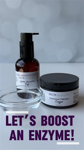 Skin Script Professional Skin Care on Instagram: "Are you boosting enzymes in your treatment room? Let us know in the comments what’s your favorite combo is! 💜💜 #skinscript #skinscriptenzymes #professionalskincare #skinscriptaesti #seasonalspecials #skincare"