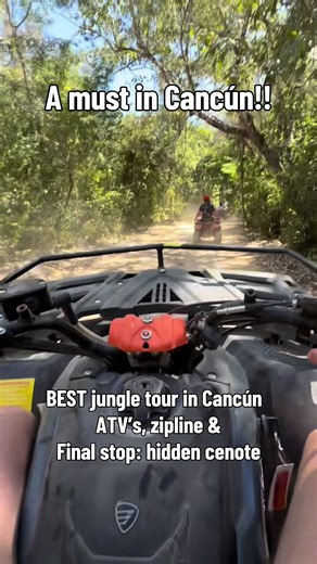 If you come to Cancun you HAVE to this ATV ride, ziplines, and cenote! Best tour! 🔥🌴 #cancun #ATVTour #CancunMexico #TravelTikTok #Adventure