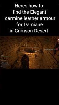 How to find the crafting recipe for the Elegant carmine leather armour in Crimson Desert