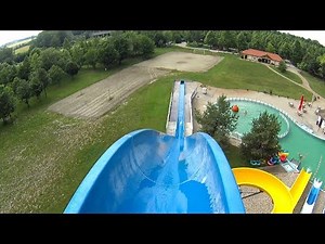 Big Blue Water Slide at Lipótfürdő