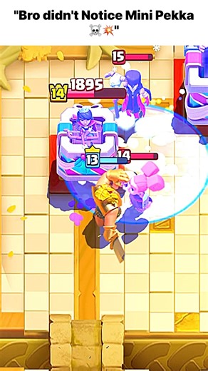 "Bro didn't notice Mini Pekka ☠️💥" #clashroyale