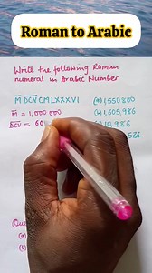 Quiz: Roman Numeral to Arabic Number #educational #Mathematics #romannumerals #quiz #students | Table of Knowledge TV