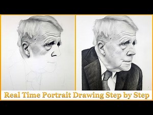 How to Draw Robert Frost - Real Time Portrait Drawing: A Step by Step Sketching Guide!