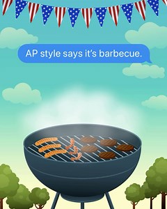 AP Style is barbecue. But even if you want to call it a barbeque, Bar-B-Q or BBQ, we’ve got you covered. See AP’s full guide to celebrating Memorial Day, from honoring those who served, to grilling tips and recipes, to “Mission Impossible.” https://apnews.com/entertainment/memorial-day | AP