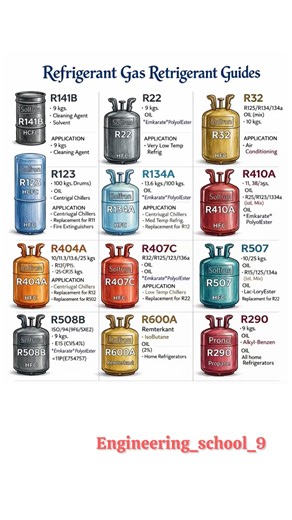 Complete Refrigerant Gas Guide | R134a, R410A, R32, R600A Explained | HVAC Basics | Know your AC gas