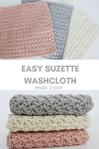Easy Suzette Washcloth - Amanda Crochets