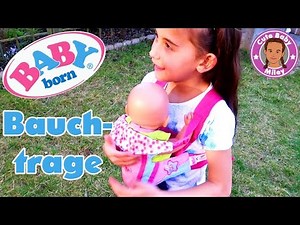 BABY BORN BAUCHTRAGE Tragesitz - Miley und Lotta unterwegs | CuteBabyMiley