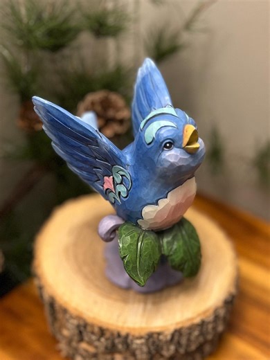 Jim Shore Heartwood Creek "sweet Song of Happiness" Bluebird on Branch Figurine 5.5”. Item #6008418. - Etsy