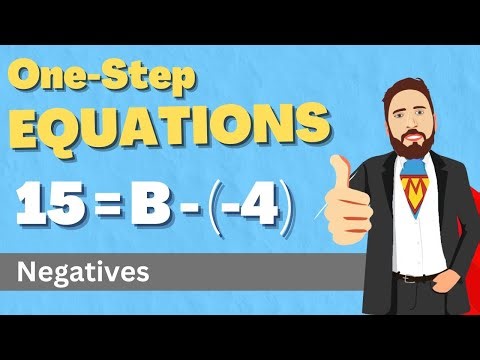 One Step Algebra Equations including Negatives | Year 7 algebra Revision