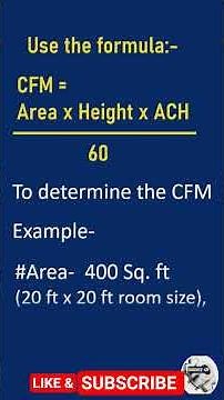 HOW TO CALCULATE CFM OF AHU || HOW TO DETERMINE THE CFM ACCORDING TO ROOM SIZE || CFM CALCULATION