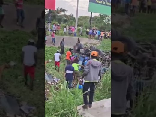 WATCH: Several rushed to hospital following two-vehicle collision in St Ann - Jamaica Observer