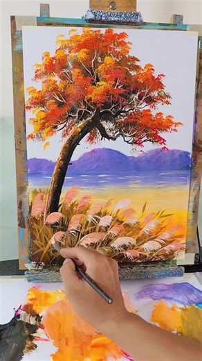 Beginner's Guide to Acrylic Autumn Tree Painting