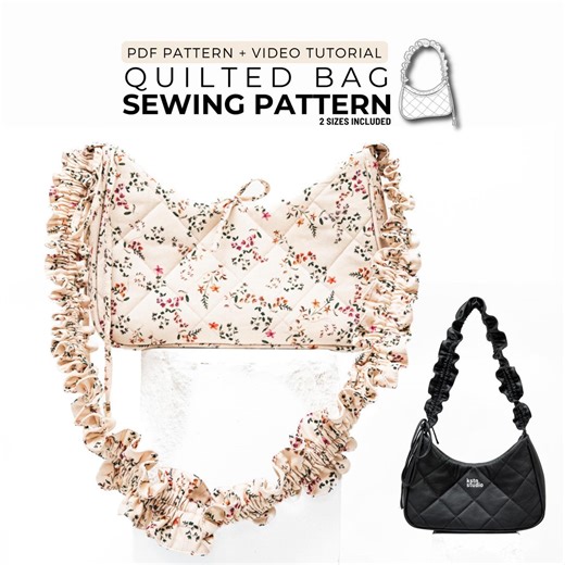 Quilted Bag Sewing Pattern, Mini Medium Crossbody, PDF Tutorial (instant Download) - Etsy