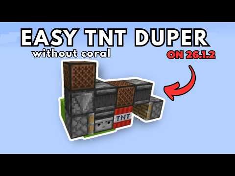 The Easiest TNT Duper WITHOUT CORAL Minecraft 26.1.2!