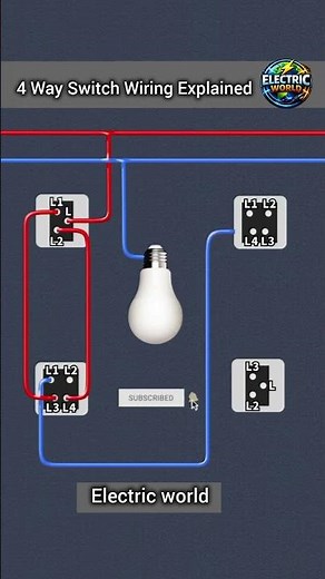 Electric World: 4-Way Switch Wiring Diagram Simplified