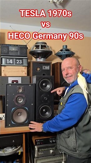 1970s Vintage TESLA BOOKSHELF SPEAKERS vs HECO Germany Modern Speaker Sound Comparison