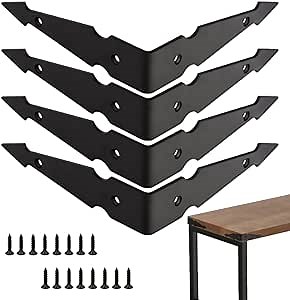 6inch Furniture Metal Corner Decorative Vintage Cabinet Corner Guards Protectors Right Angle Box Photo Frame Edge Cover Accessories Antique Decoration 4 Pack