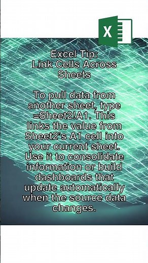 Reference Cells Across Sheets! #excel #formulas