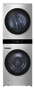 LG STUDIO 27" Noble Steel WashTower With Center Control Single Unit Front Load 5 Cu. Ft. Washer & 7.4 Cu. Ft Gas Dryer Combo - SWWG50N3