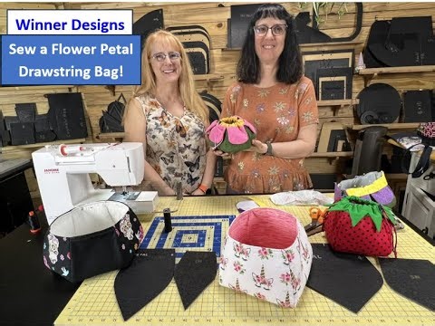 Sew a Fun Flower Petal Drawstring Bag!