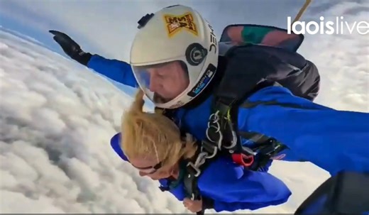 WATCH: Amazing Laois grandmother jumps from plane in aid of Portlaoise homelessness charity