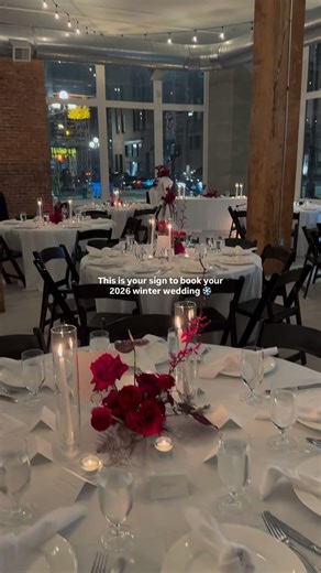 Seattle Wedding + Event Venue on Instagram: "Your dream winter wonderland wedding is waiting. 😉🌨️ Vendors: Venue+Planning+Pillars+Pipe&Drape+Photobooth: @the101.828 Bar: @partyontherocksseattle Catering: @veraci_pizza DJ: @musicbyjfields Florist: @blushingbloomscreative Photographer: @hannahfayephoto Videographer: @ridgewoodfilms Rentals: @pedersenseventrentals #weddingvenues #seattleeventplanner #seattlewedding #2026wedding"