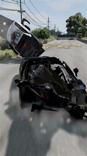 Hypercar Crash vs. Police Pit Maneuver - BeamNG
