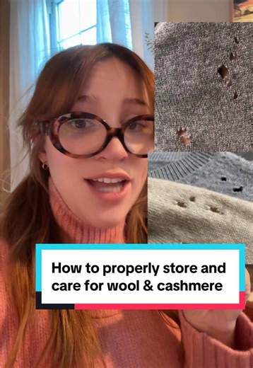 How to avoid moth holes and take good care of your wool and cashmere sweaters #fabrictok #naturalfibersonly #sweatertok #cashmere #fyp