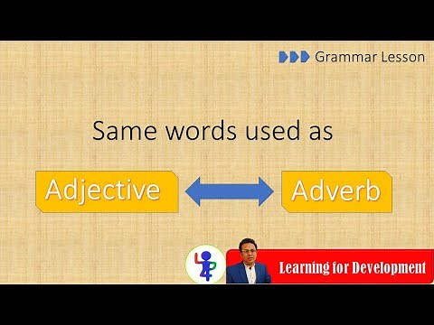 Same words used as Adjective and Adverb | Grammar Lesson | Adjective | Adverb