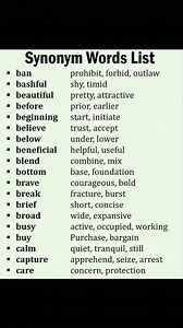 1.1M views · 4.1K reactions | Synonyms #fbreelsvideo #reelsvideoシ #fbreels #reelsfypシ #reelsviral #reels #reel #English | English Classes | Facebook