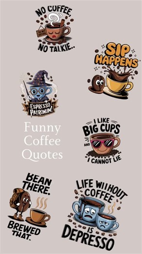 Funny Coffee Clipart Bundle | Coffee Lover PNG Graphics (digital Download) - Etsy