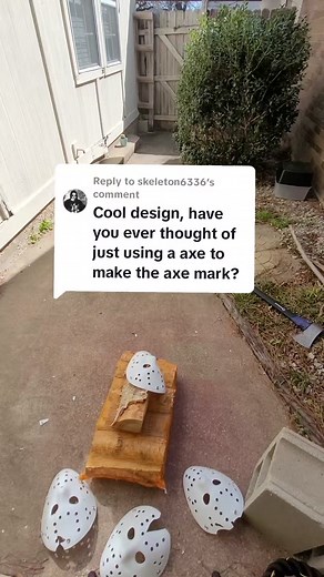 Replying to @skeleton6336 This particular mask is PVC plastic and has a tendency to shatter with impact, so it's pretty unpredictable! This was fun to try though 😄😄