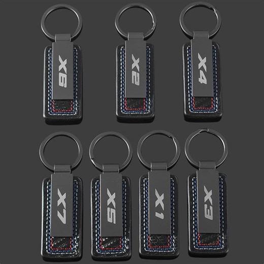 BMW X Series Leather Carbon Fiber Keychain Pendant – Zinc Alloy Metal Accessory - Etsy