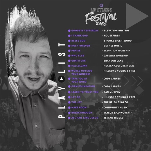 🎶 Your LF25 Worship Playlist is HERE! 🎶 Get ready! The Limitless Festival 2025 Worship Playlist just dropped — packed with songs we've loved over the years plus some fresh tracks we’ll be singing this summer! 🔥🙌 🎧 Add it to your playlist now and get in the zone for powerful worship moments ahead. Not booked for Limitless Festival 2025 yet? 📅 9–13 August 📍 Stafford Showground It’s going to be a week of joy, worship, and unforgettable memories. Don’t miss out! 🎟️ Sign up now at www.limitle