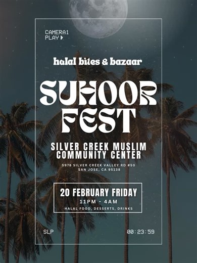Join us for the first Bay Area Suhoor Fest of the season. We’ve got the halal eats, the bazaar, and the vibes covered until 4am. 🎞️🍔 🎁 THE GIVEAWAY: type “SUHOOR” in the comments for a chance to win a surprise gift at the event. STAY TUNED: this is just week one. we might have more dates dropping soon... keep those notifications on. 📣 friday, feb 20 | 11pm - 4am 📍Silver Creek MCC | 5978 Silver Creek Valley Rd #50, San Jose, CA 95138 Level up the experience with the Halal Bites & Bazaar app.