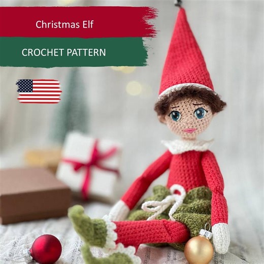 Christmas Elf Doll CROCHET PATTERN - Santa's Helper Amigurumi Pattern - Etsy