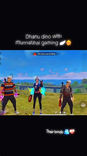 DHANU_DINO on Instagram: "Munnabhai gaming playing with dhanudino ❤‍ #freefiremax #dhanudino #telugugamingff #munnabhaigaming #friendship"