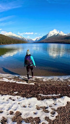 Bowman Lake - Glacier National Park in February #gopro #glaciernationalpark